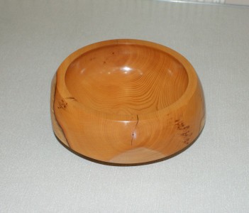 This yew bowl won a highly commended cetificate for Chris Withall